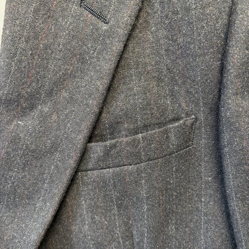 Pierre Cardin Wool Blazer Mens 42R Blue Pinstripe Vintage Bloomingdales - Picture 3 of 16